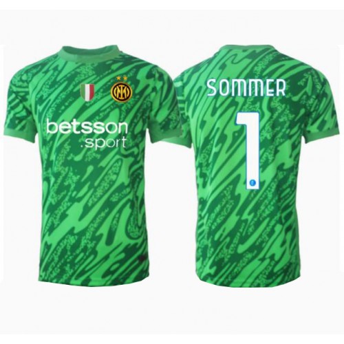 Moški Nogometni dresi Inter Milan Yann Sommer #1 Vratar Domači 2024-25 Kratek Rokav